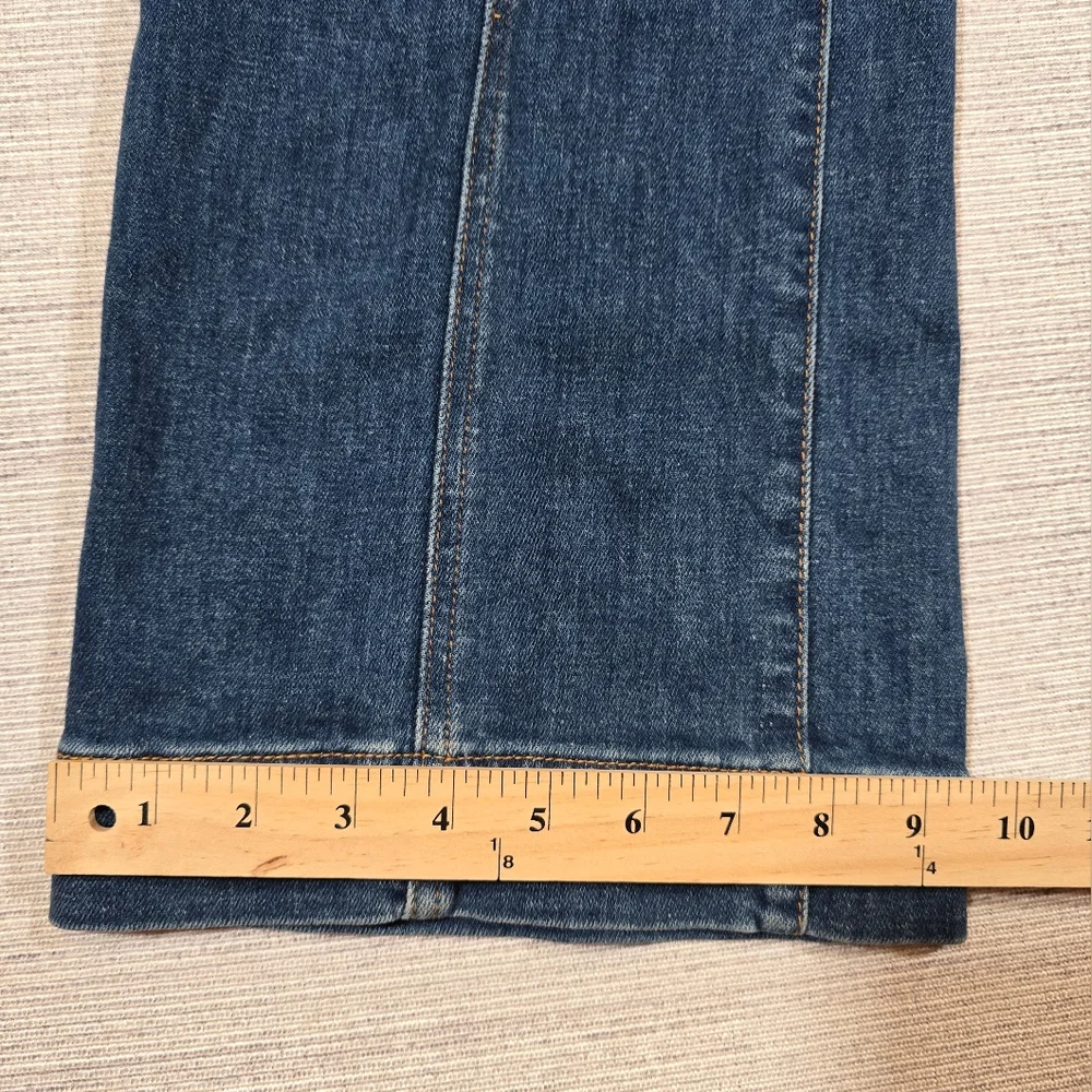 Pilcro High-Waist Cropped Wide-Leg Jeans in Dark Blue - Picture 9 of 10
